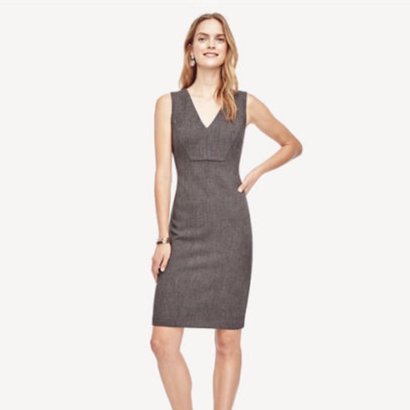 dark grey sheath dress